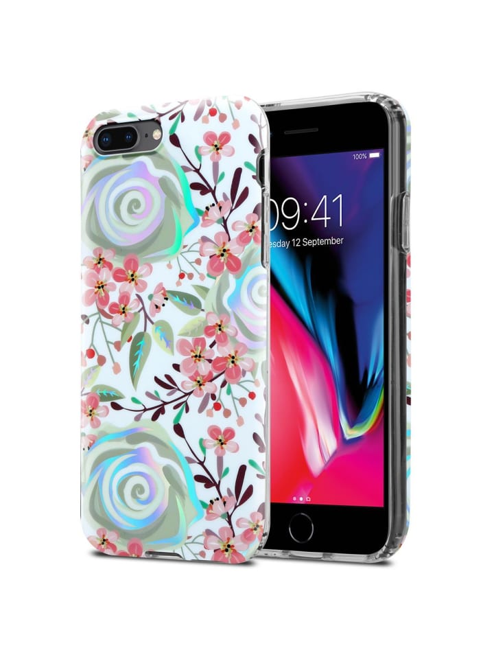 Hülle für iPhone 7 PLUS/7S PLUS/8 PLUS in PFIRSICHBLÜTEN