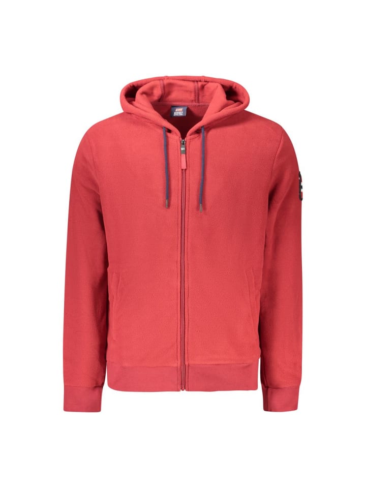 Rot Polyester Herren mit Kapuze Sweatshirt