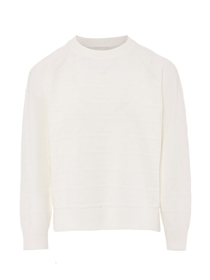 Damen Strickpullover in Wollweiss