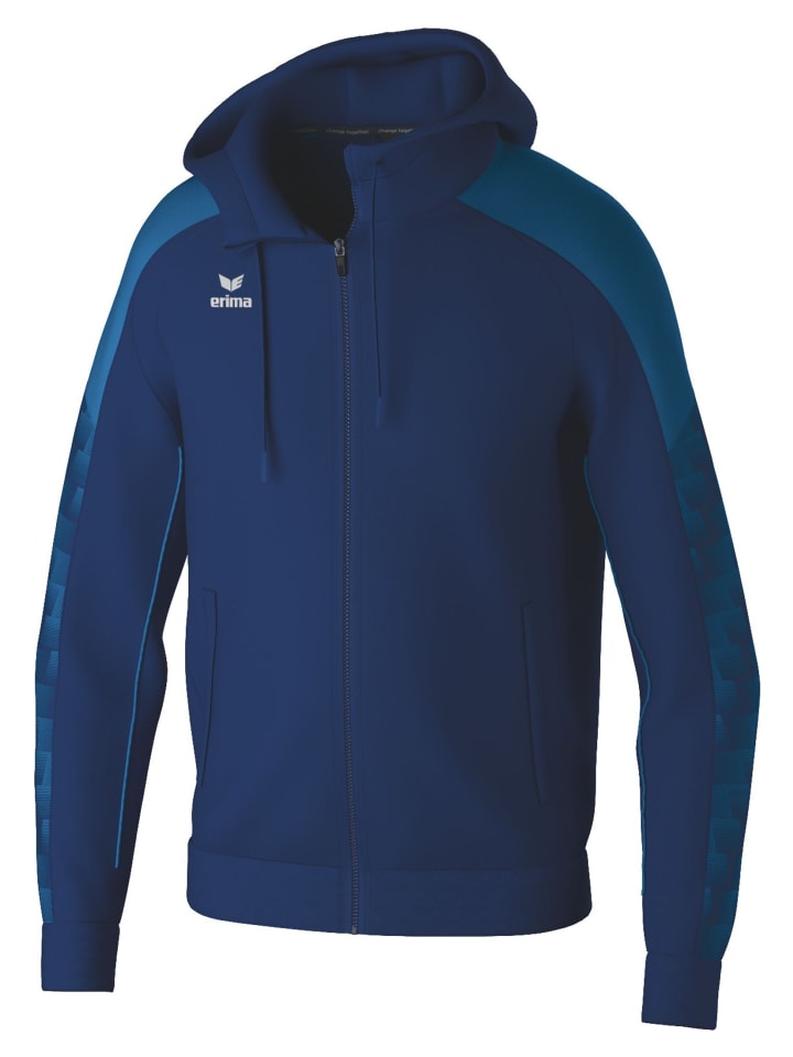 Kinder Trainingsjacke Mit Kapuze in new navy/mykonos blue