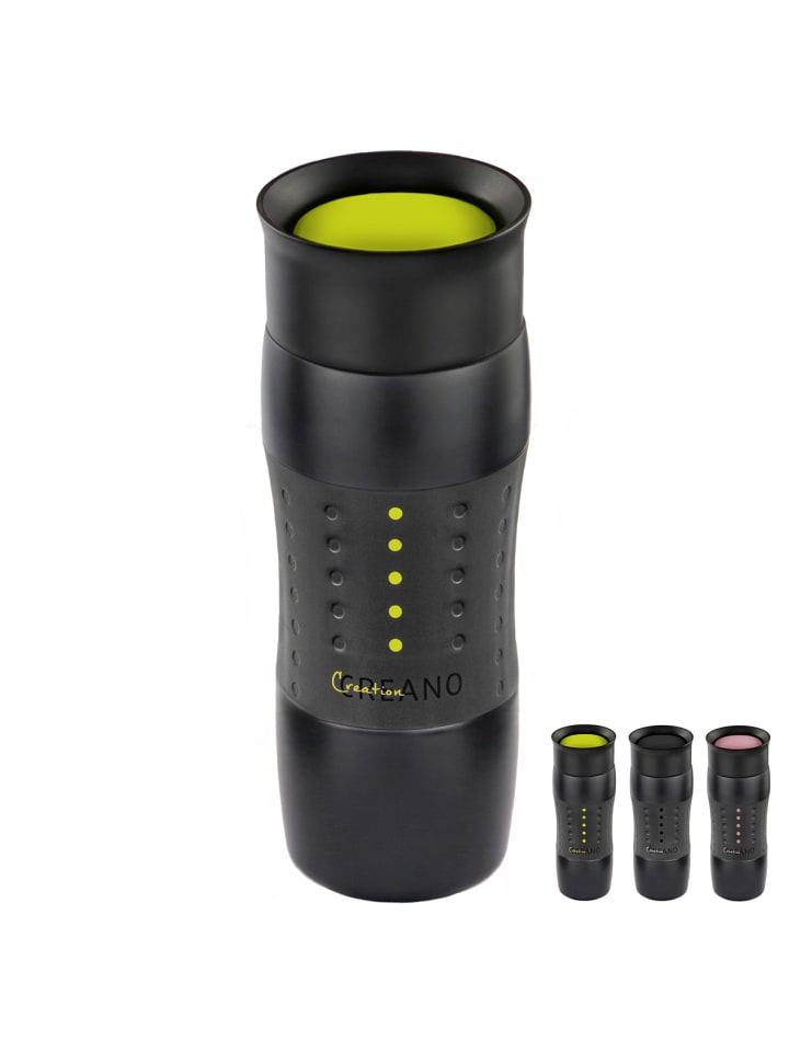 Travel-mug 400ml "Grün", isolierend aus Edelstahl