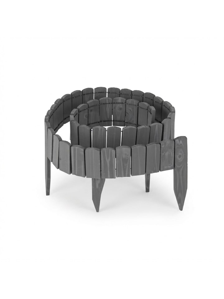 Beeteinfassung in Dunkelgrau – (B)200 x (H)10 cm