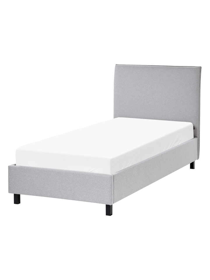 2-tlg Einzelbett SENNEZ in Grau/Schwarz