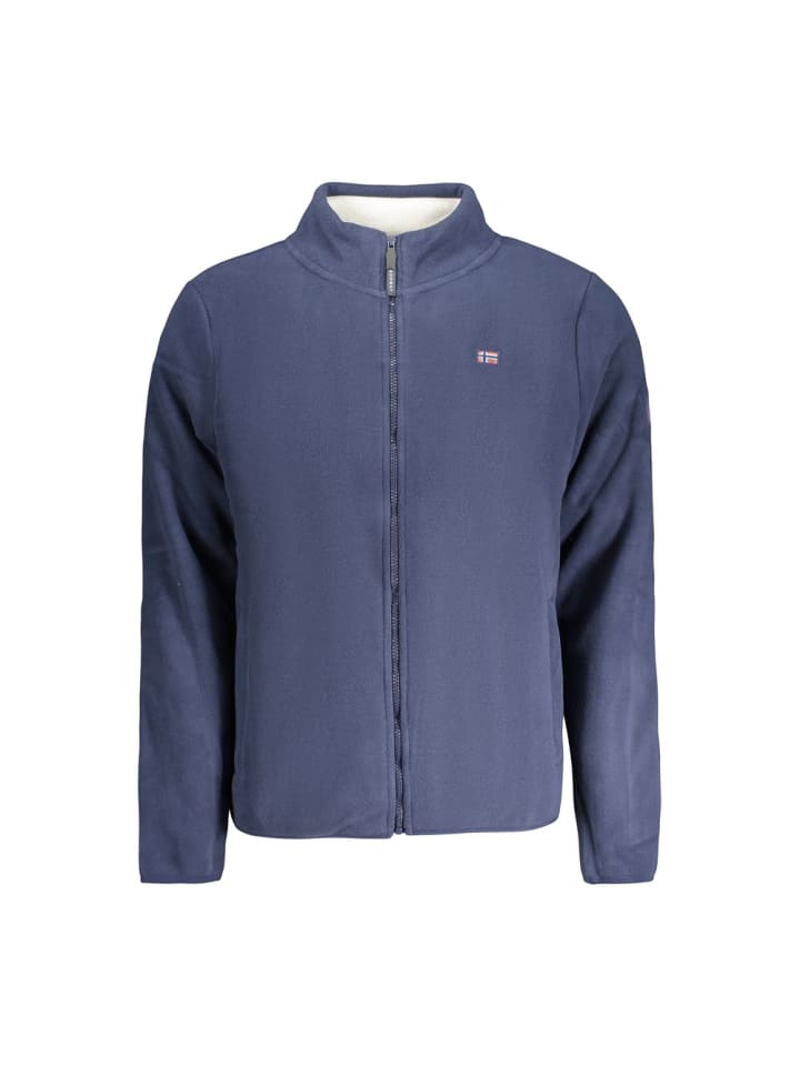 Blau Polyester Herren Sweatjacke