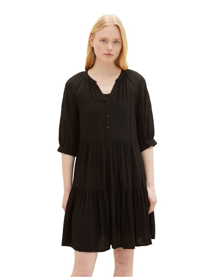 Kleid DOBBY BABYDOLL in Schwarz