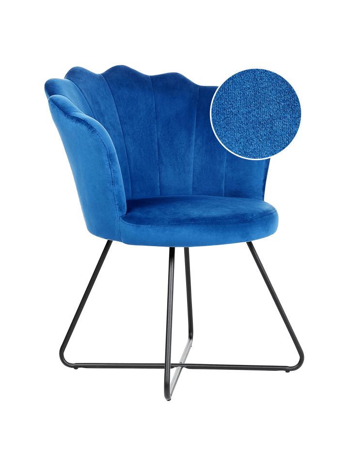 Sessel LOVELOCK in Blau/Schwarz - (W) 67 x (H) 86 x (L) 70 cm