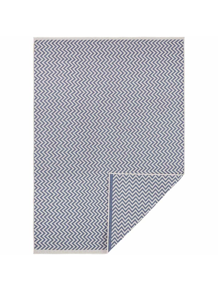 In- & Outdoor Wendeteppich Ivy Blau Creme