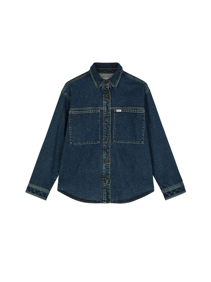 Jeanshemd Relaxed Utility in Blue Dagger