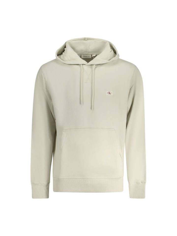 Beige Baumwolle Herren Hoodie