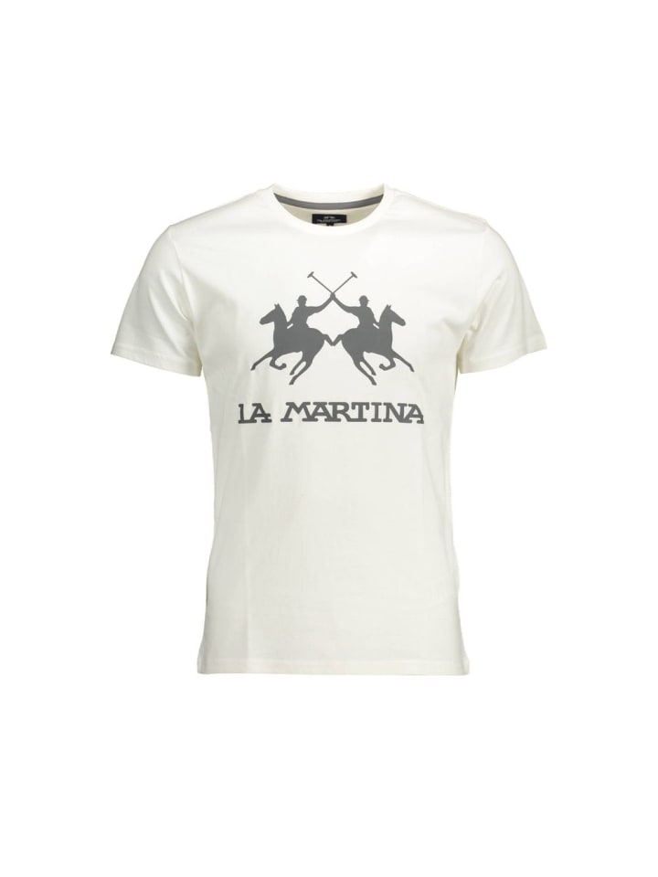 Weiß Baumwolle Herren T-Shirt