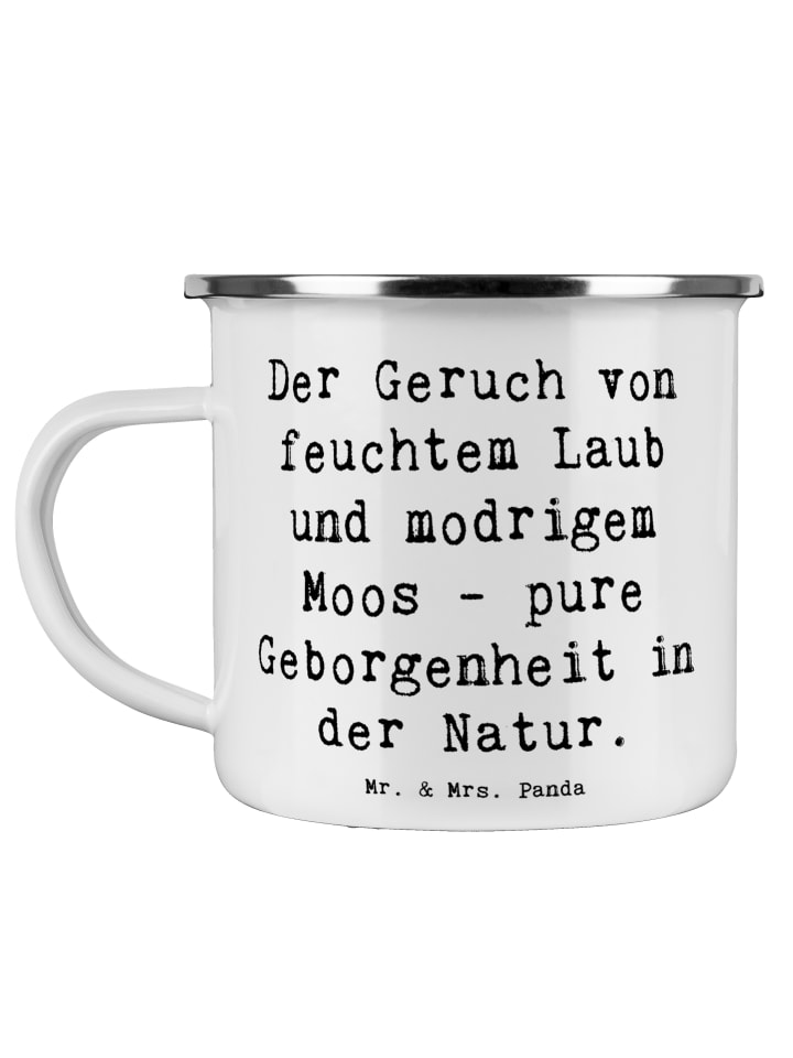 Kaffeebecher Spruch Geborgenheit in der Natur m... in Weiß