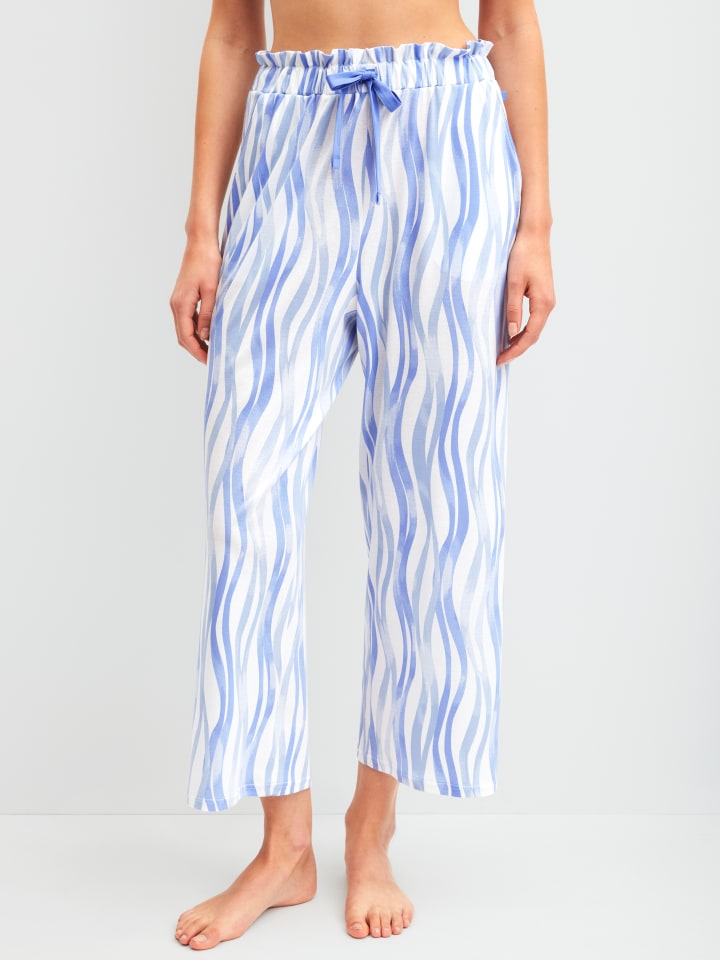 7/8-Pyjamahose in star white