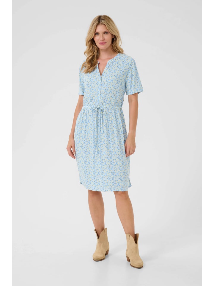 Kleid CRTiah Feminine in Blue Yellow Small Floral