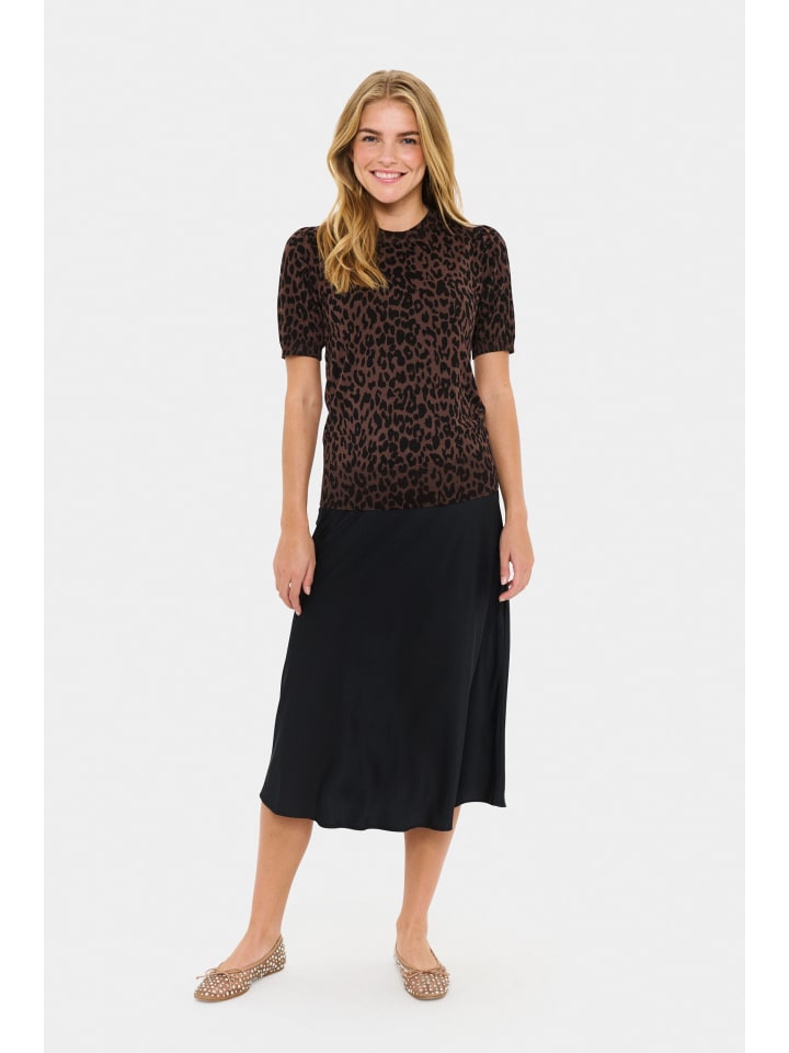 Strickpullover ZhilaSZ Gerade Passform in Chocolate Brown Leopard