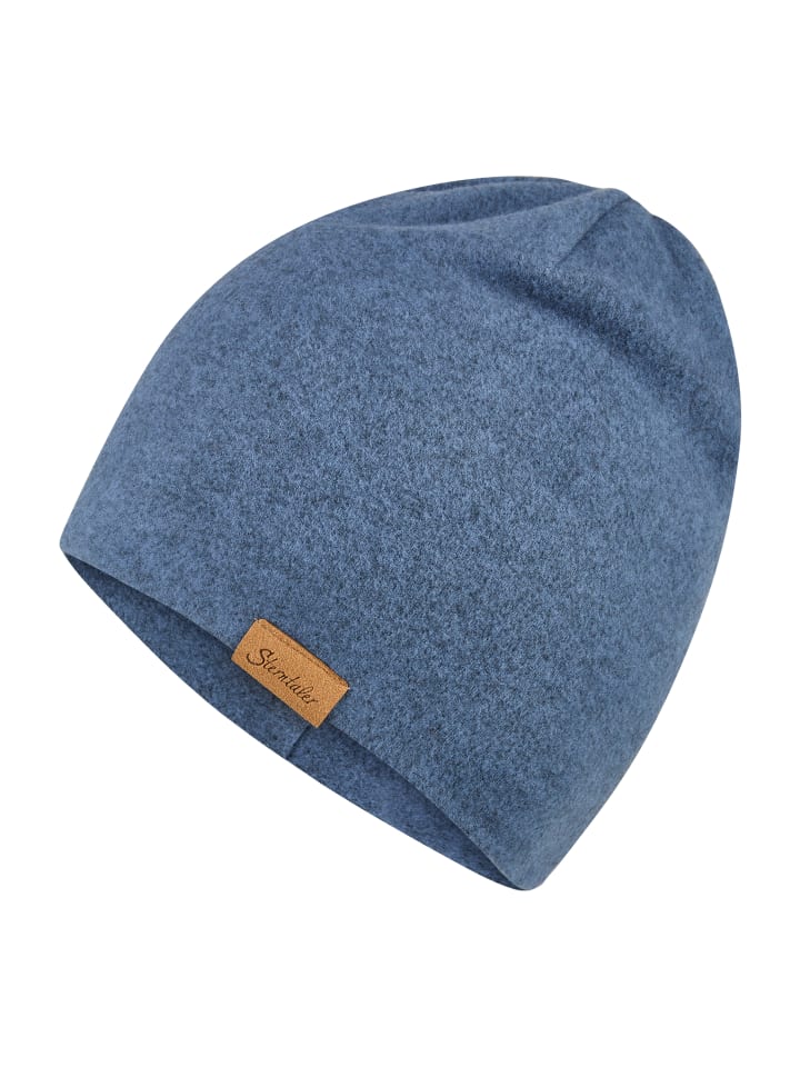 Beanie Melange in blau melange
