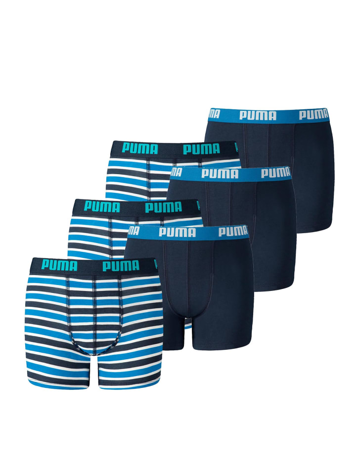 Boxershorts JUNGEN BASIC BOXER Printed Stripes 2P in Blue