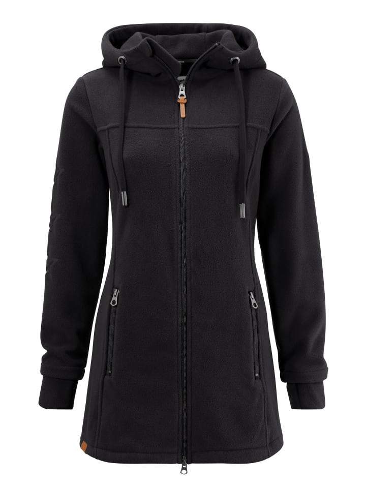 Fleecejacke in schwarz