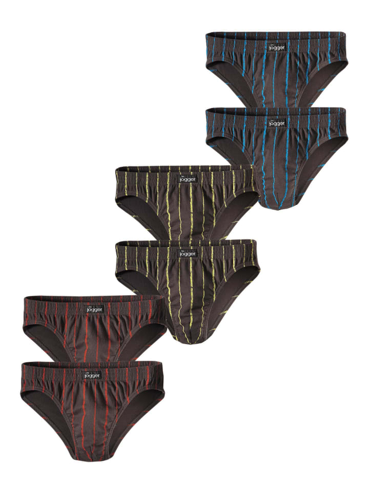 Slip in grau-rot, grau-blau, grau-gelb