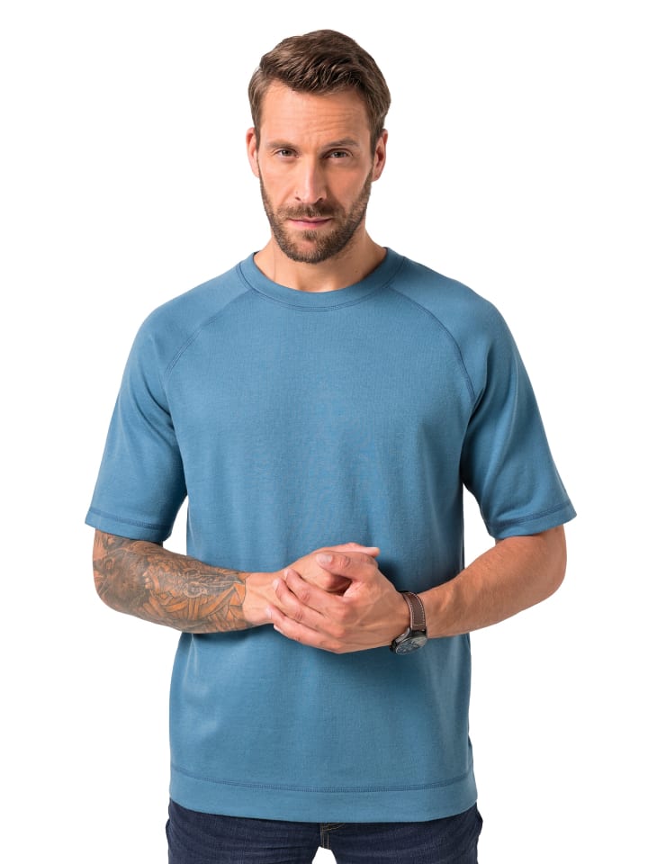 Kurzarm T-Shirt in nachtblau