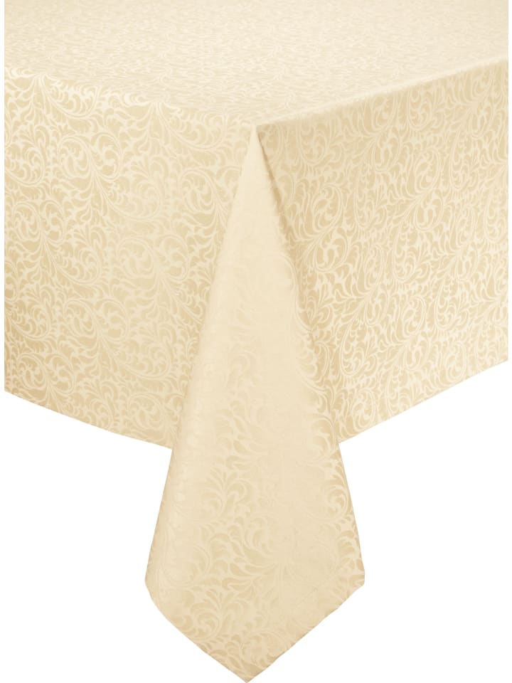 Jacquard, Baumwollmischung, Gewebt Tischdecke Hamm in sekt