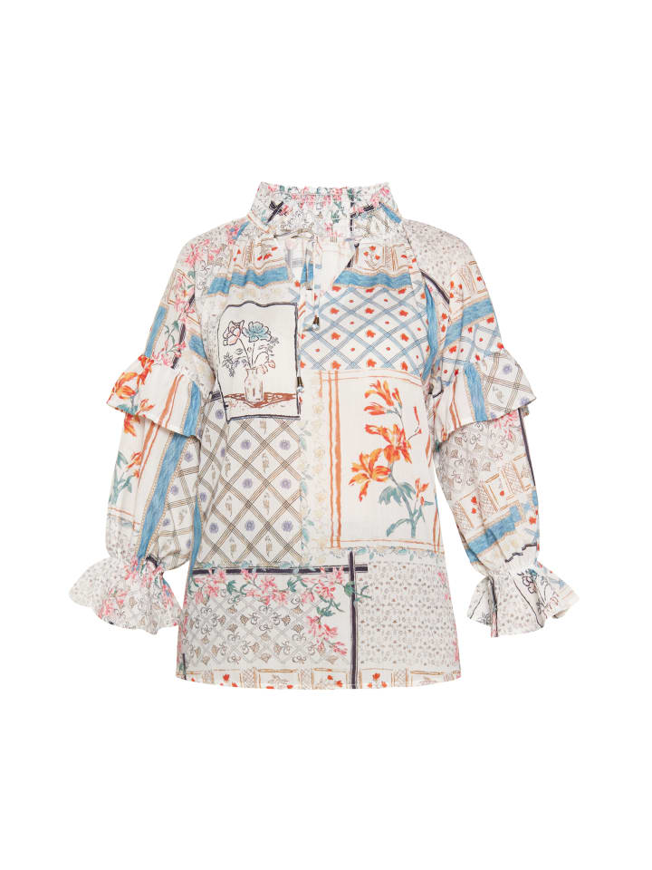 Women Blouse in multicolour white