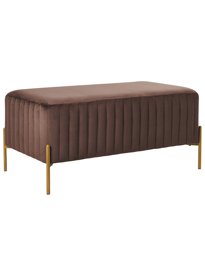 Bettbank UTAH in Braun/Gold - (W) 91 x (H) 43 x (L) 47 cm