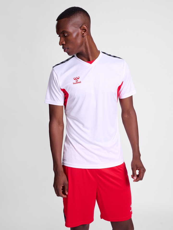 T-Shirt Hmlauthentic Herren in WHITE/TRUE RED