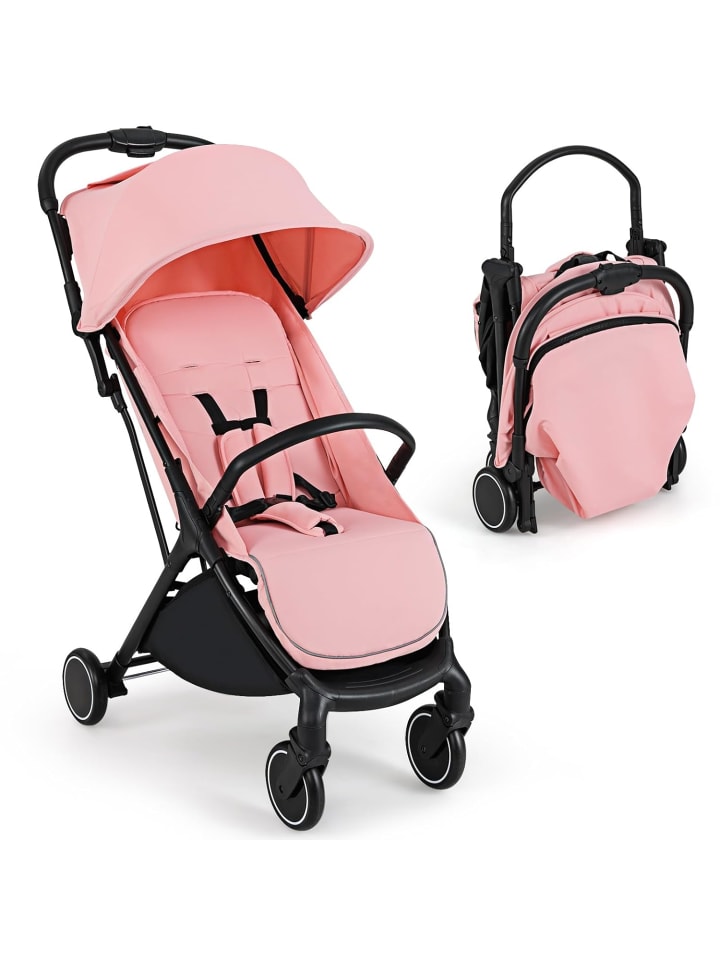 Kinderwagen klappbar in Rosa
