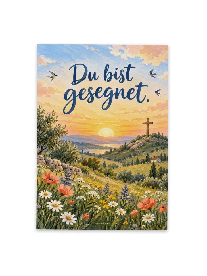 Ansichtskarte Sonnenaufgang hoffnungsvoll Desig... in Weiß