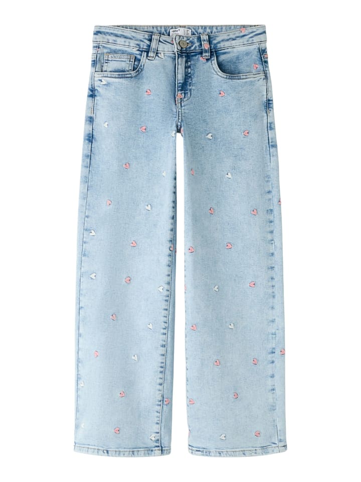 Jeans NKFROSE WIDE EMB JEANS 2010-FR in light blue bleached denim