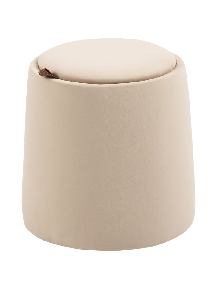 Aufbewahrungs-Ottomane in Beige 44L x 44B x 47,5H cm