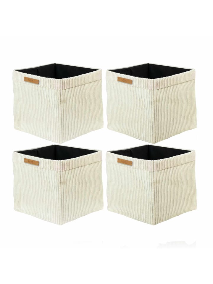Aufbewahrungskorb 4er Pack in Vanille