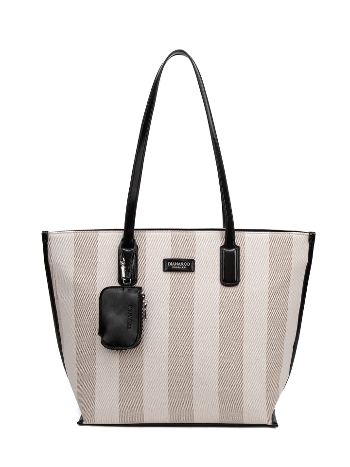 Shopper Tasche in BLACK AND GREY