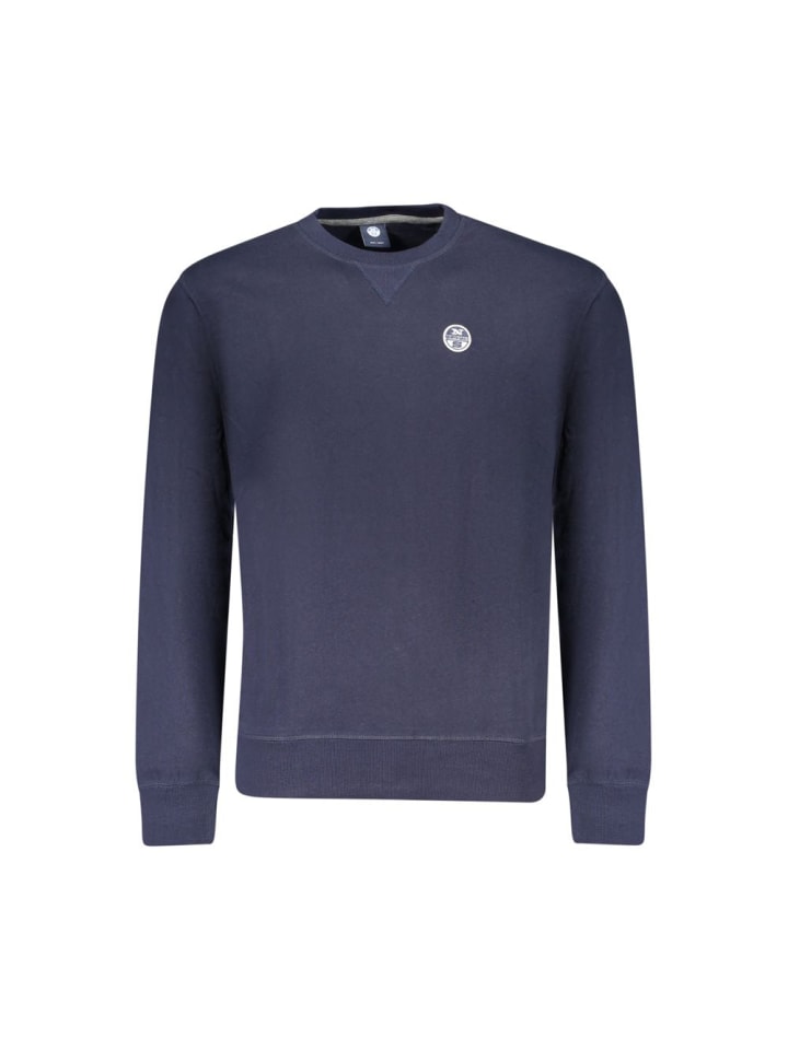 Blau Baumwolle Herren Sweatshirt