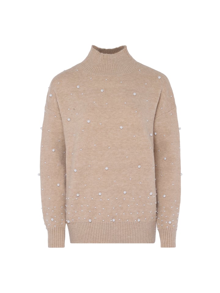 Damen Pullover Mit Perlen in BEIGE