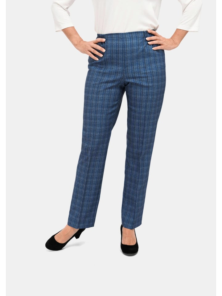 Schlupfhose mit Rundumdehnbund in blau
