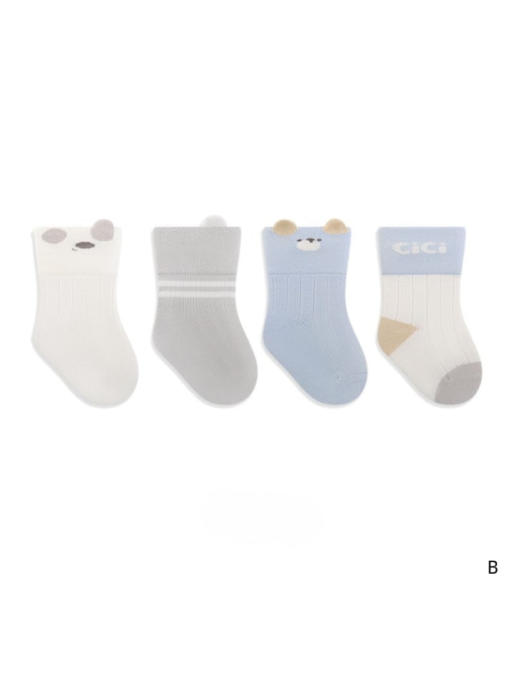 4er-Set 'CiCi' Baby Socken in Blau