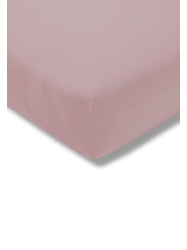 Spannbetttuch Zwirn-Jersey in rosa