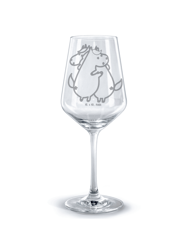 Weinglas Einhorn Mitteilung ohne Spruch in Transparent