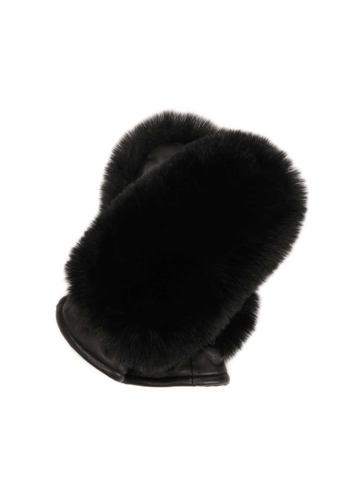 Handschuhe (Echt-Leder) in Schwarz