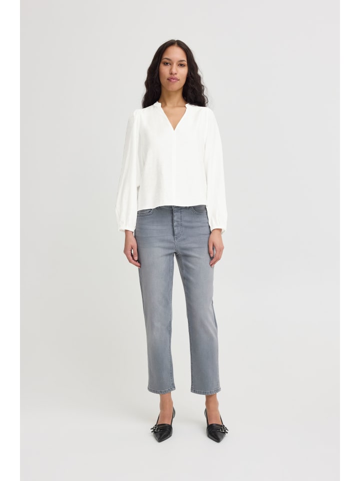Langarm-Bluse IXWILMA Regular fit in Cloud Dancer