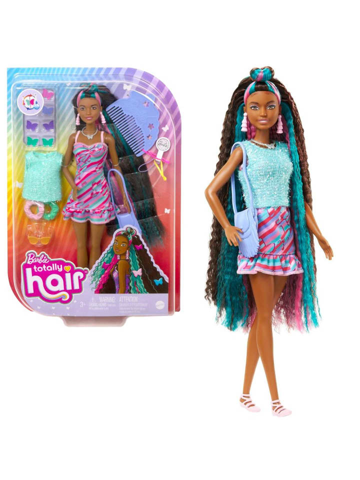 Totally Hair Barbie | Mattel HCM91 | Spielset mit Haar-Puppe