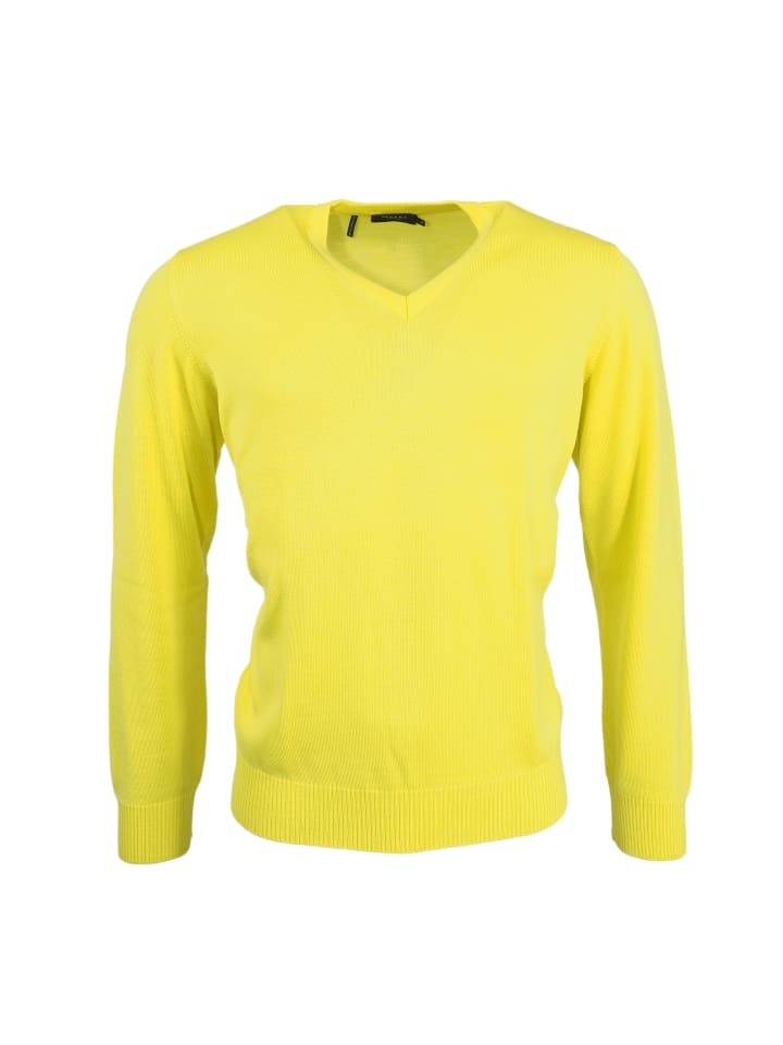 V-Pullover Superwash Classic Fit in Lemon juice