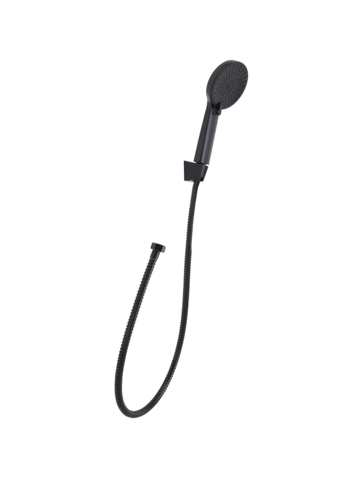 Duschkopf mit 3 Funktionen, mit Duschschlauch in Schwarz, Ø 11 cm