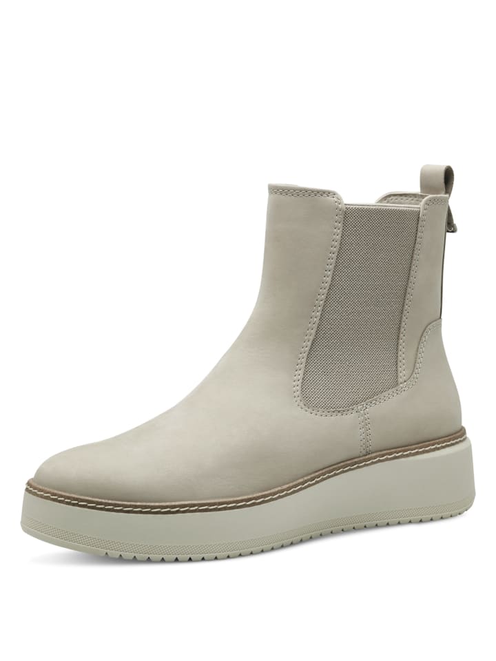 Reißverschlussstiefelette in taupe