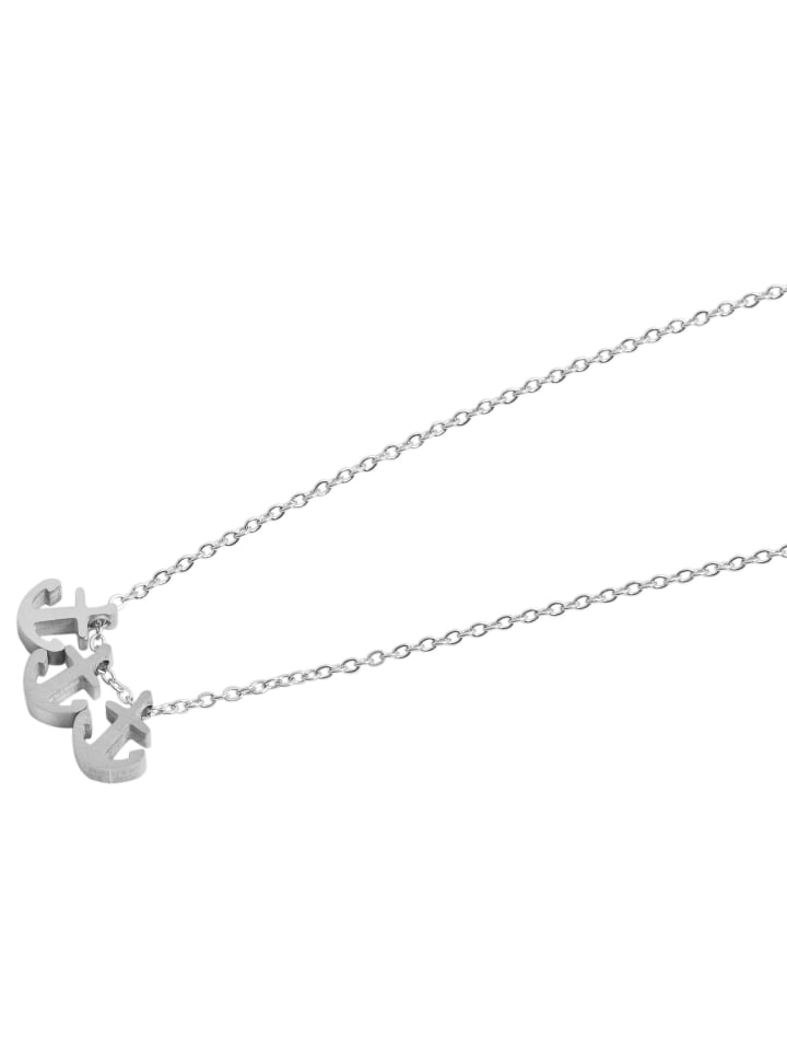 Unisex Halskette – Ankerkette aus Edelstahl 43 cm in silber