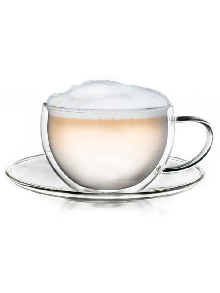 Thermo-Tasse "Tee-/Latte Macchiato Cappuccino" - 250ml Glas