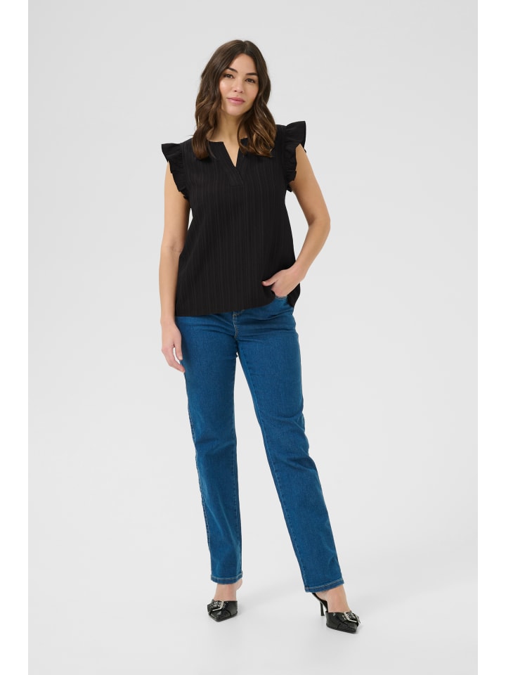 Bluse kurzarm KApaulina Regular fit in Black Deep CC.