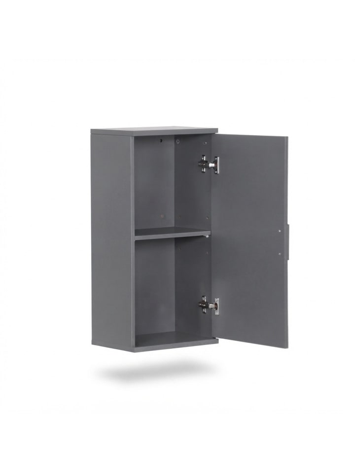 Hängeschrank in Graublau - (B)30 x (H)62 x (T)21 cm