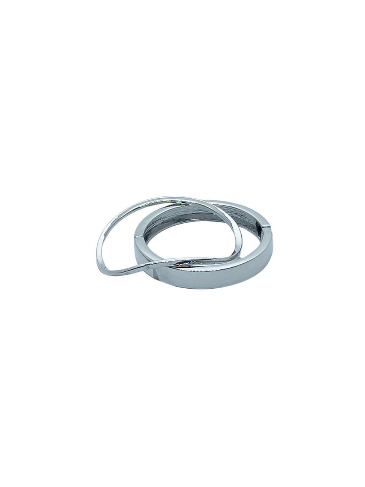 Set aus zwei kombinierten Armbändern in SILBER